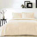 Taç Alvin Yatak Örtüsü Seti Çift Kişilik - Bej