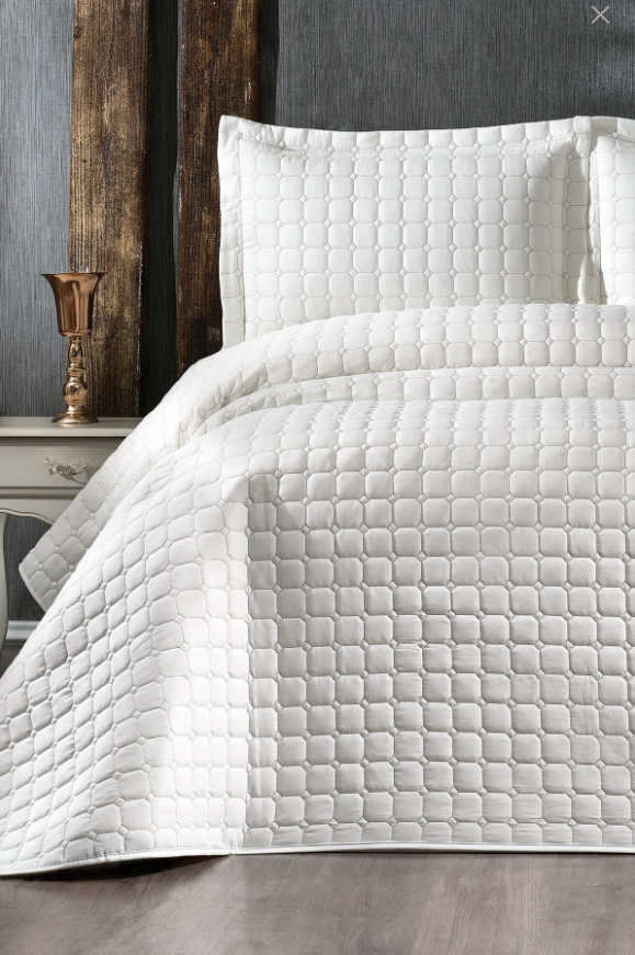 Çeyiz Diyarı Estiva Çift Kişilik Yatak Örtüsü Takımı