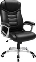 SONGMICS Ergonomik Ofis Koltuğu Yüksekliği Ayarlanabilir Döner Sandalye Sağlam, Dayanıklı, Siyah Obg21B 52x53x122 cm