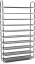 Songmics 10 Katlı Ayakkabı Rafı, 100x29x175 CM, Siyah, LSR10H