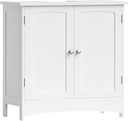 Vasagle 2 Kapılı Lavabo Dolabı, Banyo Dolabı, Ayarlanabilir Raflar, Bol Depolama Alanı, 60 X 30 X 60 Cm, Beyaz Bbc01Wt