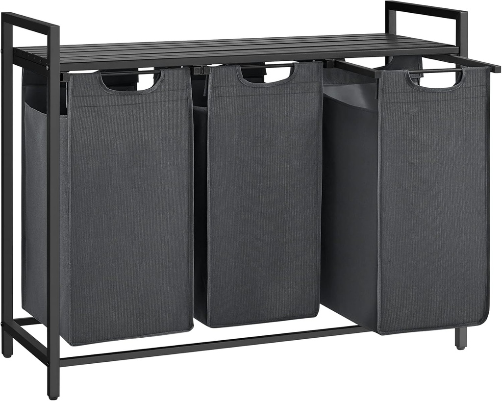 SONGMICS Depolama Alanlı Tabure, 300 kg'a Kadar Dayanıklı, Beyaz, 38 x 38 x 38 cm, LSF103