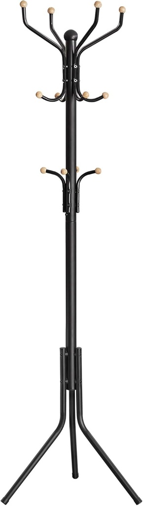 SONGMICS Askı Standı, Sağlam Metal Elbise Askısı, Gardırop Boyu Yaklaşık 182 cm, Siyah, Rcr19B