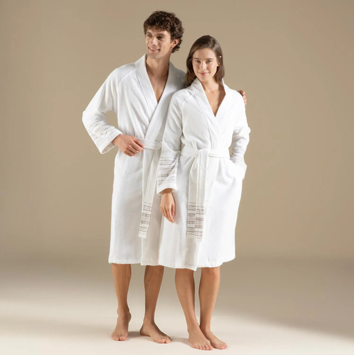 [AZN] Chakra Derin Unisex Bornoz Beyaz