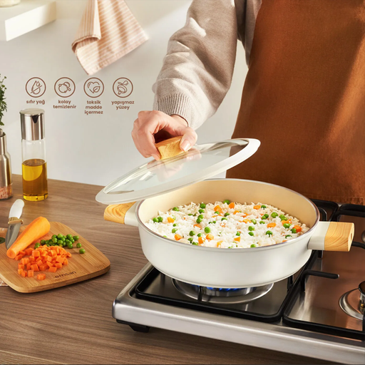 [AZN] Emsan Swiss Crystal Pilav/Karnıyarık Tenceresi 22 cm