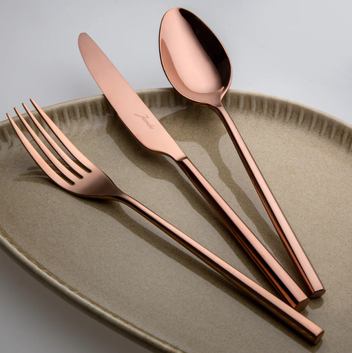 [AZN] Jumbo 1001 Titanyum Bronz 12 Kişilik 84 Parça Çatal Kaşık Bıçak Takımı