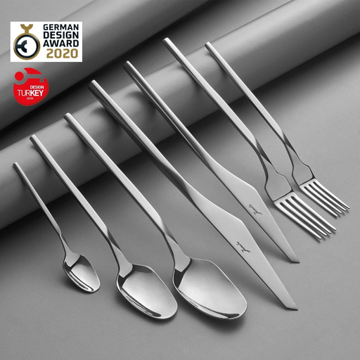 [AZN] Jumbo 5100 Quartz 84 Parça 12 Kişilik Çatal Kaşık Bıçak Seti