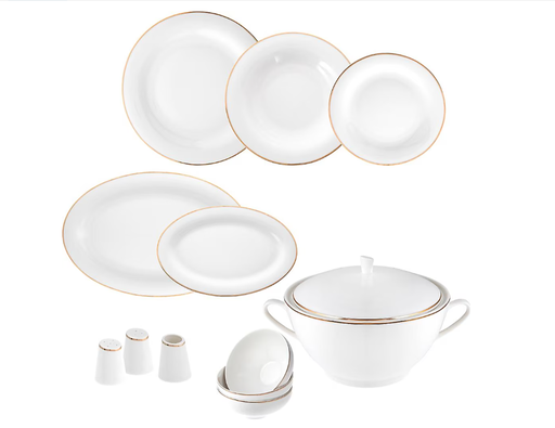 [AZN] Jumbo Bright Gold 12 Kişilik 60 Parça Yemek Takımı