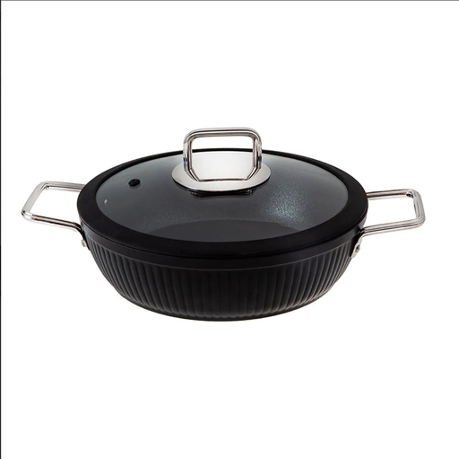 [AZN] Jumbo duplin black indüksiyon tabanlı basık tencere 26 cm