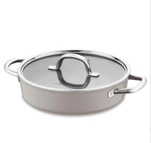 [AZN] Jumbo Swiss Crystal Bej Basık Tencere 26 cm