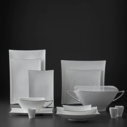 [AZN] Jumbo Wind Platin 12 Kişilik 64 Parça Yemek Takımı