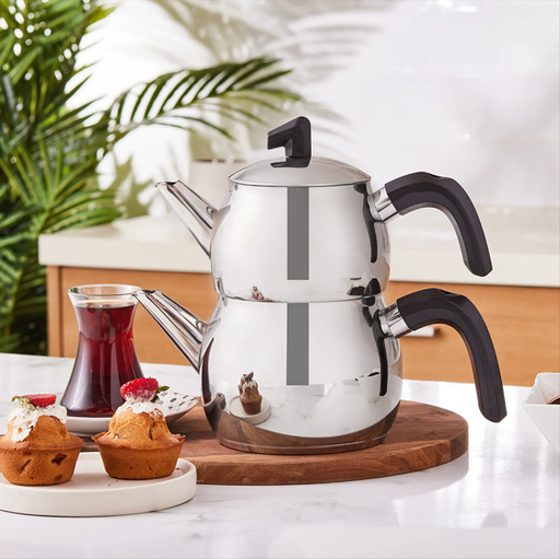 [AZN] Karaca Belinay Orta Boy Çaydanlık Takımı Siyah