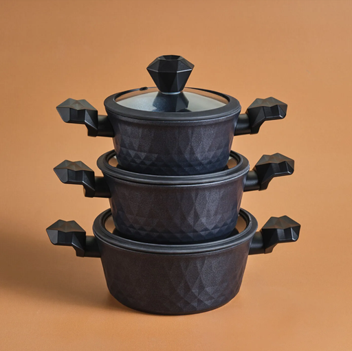 [AZN] Karaca BioDiamond Antibakteriyel Kulp İndüksiyon Tabanlı 6 Parça Tencere Seti