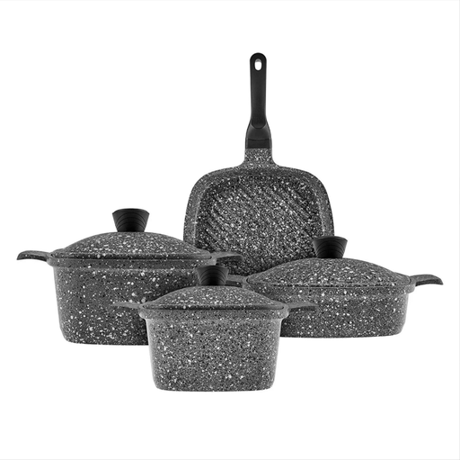 [AZN] Karaca Biogranit Stone Doküm 7 Parça Tencere Seti