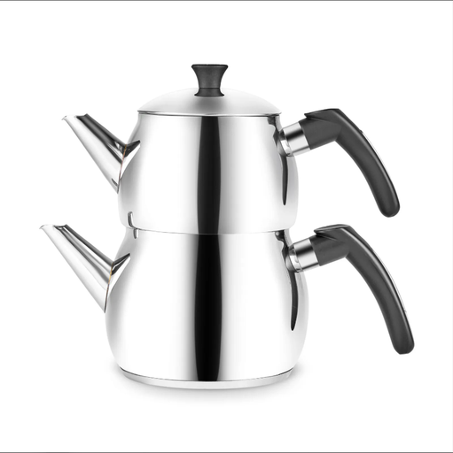 [AZN] Karaca Çise Indüksiyon Tabanlı Midi Çaydanlık Takımı Siyah