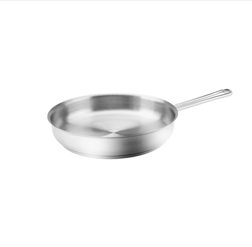 [AZN] Karaca Grace 26 cm Çelik Düz Tava Gümüş Renkli Tek Taraflı Sabit Saplı