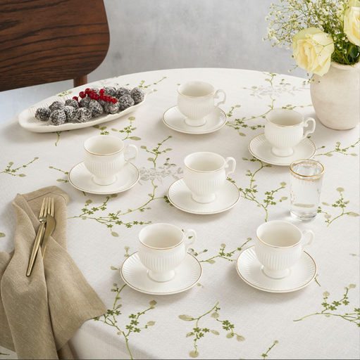 [AZN] Karaca Malta 6 Kişilik Kahve Fincan Takımı 100 ml