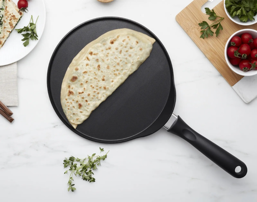 [AZN] Karaca Mutfaksever Biogranit Gri 26 cm Gözleme ve Krep Tavası Granit Kaplama, Yapışmaz Yüzey