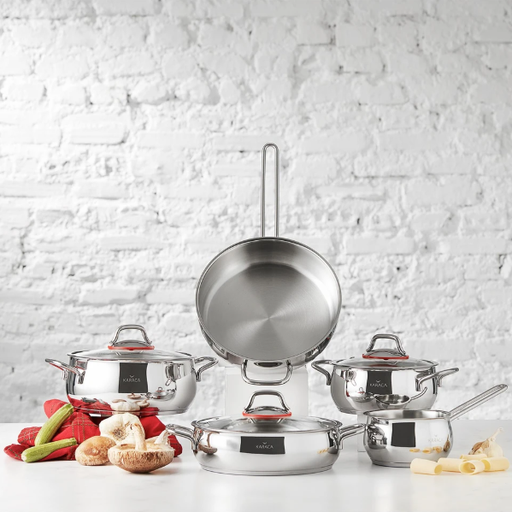 [AZN] Karaca Şile 8 Parça Paslanmaz Çelik Tencere Seti 16-24 cm