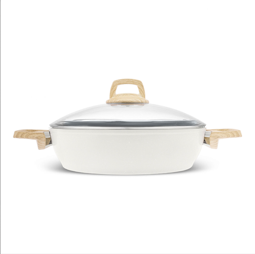 [AZN] Karaca x Refika Birgül Swiss Crystal Karnıyarık Tencere 26 cm Creamy