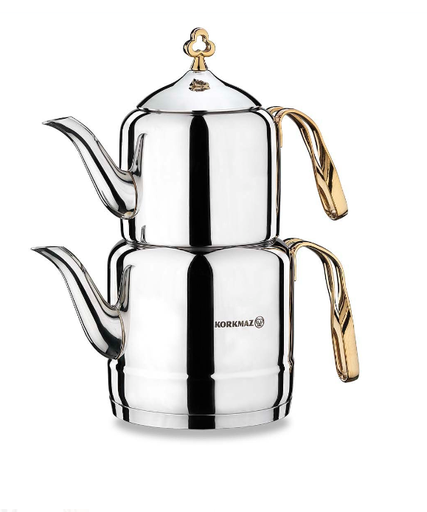 [AZN] Korkmaz A212 Çintemani Gold Çaydanlık Takımı