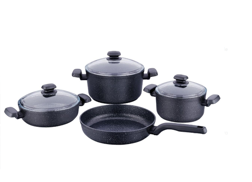 [AZN] KORKMAZ A2609 Ornella 7 Parça Granit Tencere Seti