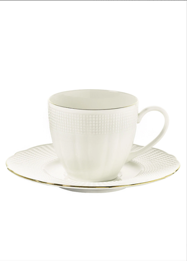 [AZN] Kütahya Porselen Bone İlay 12 Parça 6 Kişilik Kahve Fincan Takımı