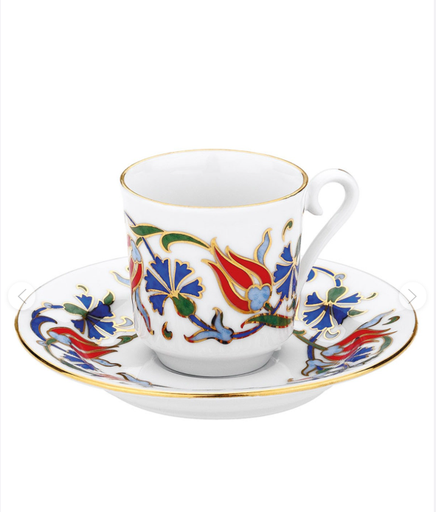 [AZN] Kütahya Porselen Selçuklu 12 Parça 6 Kişilik Kahve Fincan Takımı