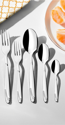 [AZN] Nehir Lizbon Sade 12 Kişilik 60 Parça Çatal Kaşık Takımı