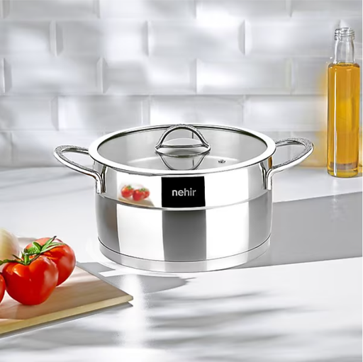 [AZN] Nehir Silver Mat Trend 18 cm Derin Tencere