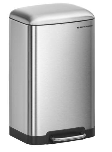 [AZN] SONGMICS 30L Çelik Pedallı Çöp Kovası İç Çöp Kovalı ve Kapaklı Yumuşak Kapanan Ltb01L