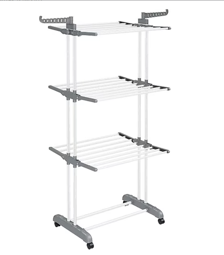 [AZN] SONGMICS 4 Katlı Çamaşır Kurutma Askısı, Katlanabilir Çamaşır Kurutma Askısı 178 cm Yüksekliğinde, ULLR701G01
