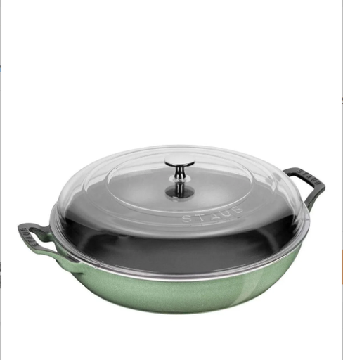 [AZN] Staub Döküm Demir 30 cm Sote Tenceresi Cam Kapaklı Adaçayı