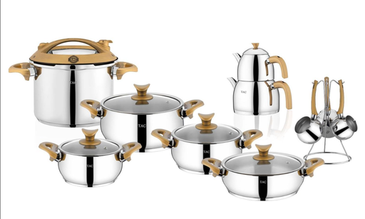 [AZN] Taç Lina 18 Parça Çeyiz Seti Gold TAÇ-4717