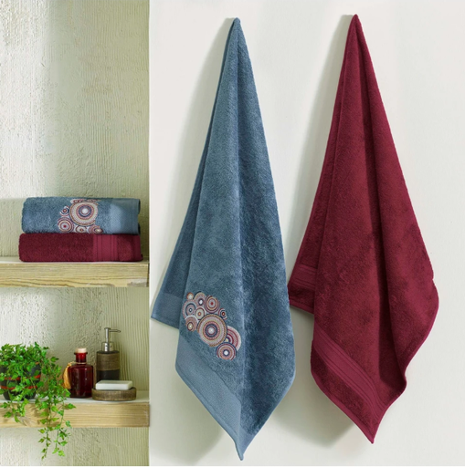 [AZN] Taç South Soft Bamboo Hamam Seti Bordo