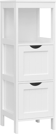 [AZN] Vasagle Banyo Dolabı, Çok Amaçlı Banyo Rafı, 4 Katlı, Ahşap, Köşe Dolabı, Ilaç Dolabı, Beyaz, Bbc42Wt, 30 x 89 x 30 cm