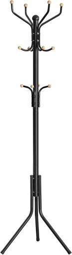 SONGMICS Askı Standı, Sağlam Metal Elbise Askısı, Gardırop Boyu Yaklaşık 182 cm, Siyah, Rcr19B
